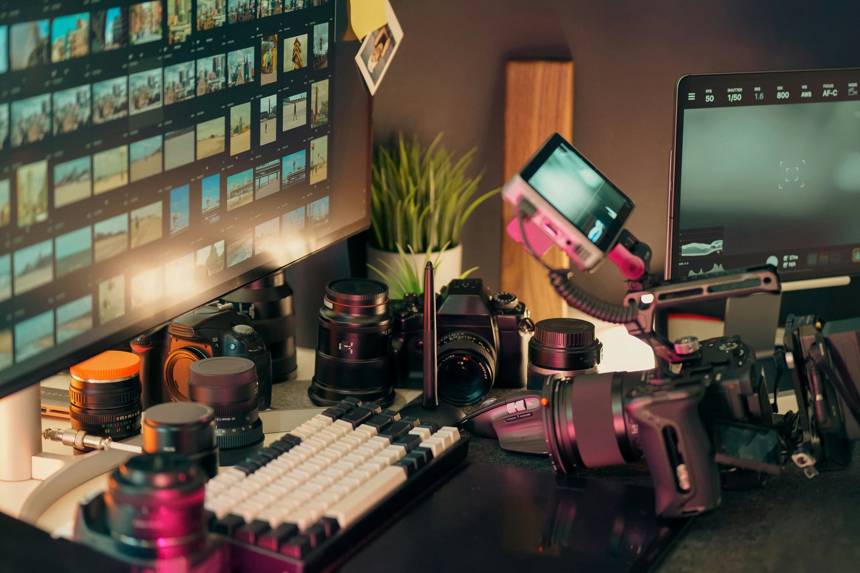Content creation and social media planning workspace
